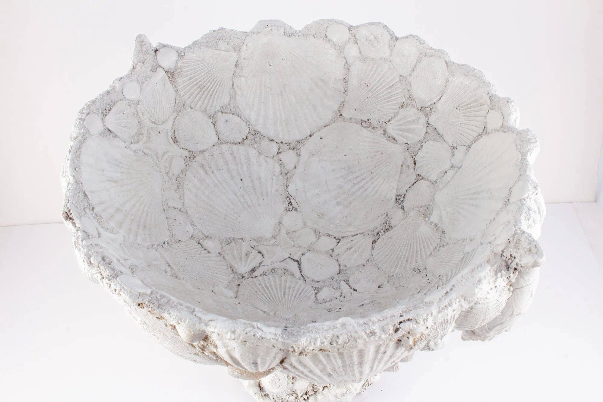 Handmade Vintage Footed Seashell Bowl