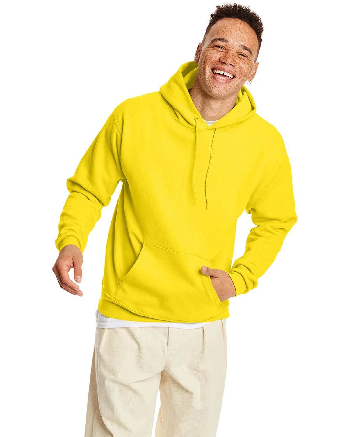 Hanes 50/50 Hoodie Sweatshirt | Athletic Yellow