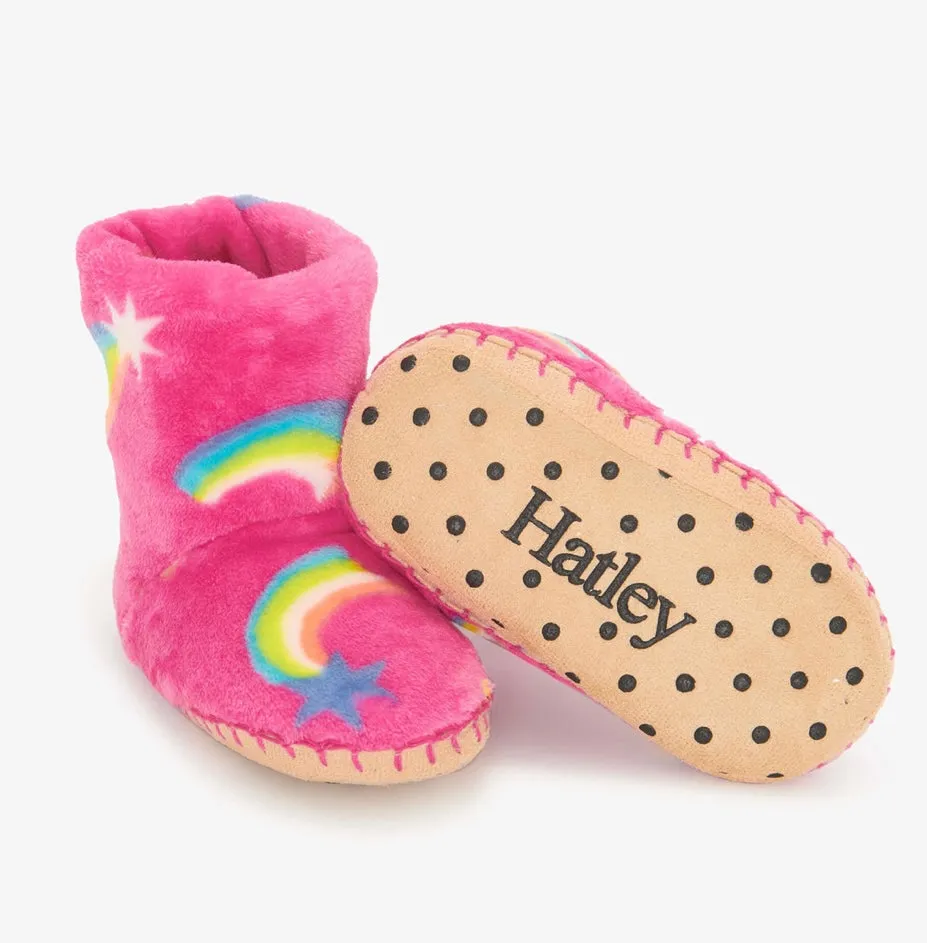 Hatley Shooting Stars Fleece Slippers: Size SM(5-7) to XL(1-2)