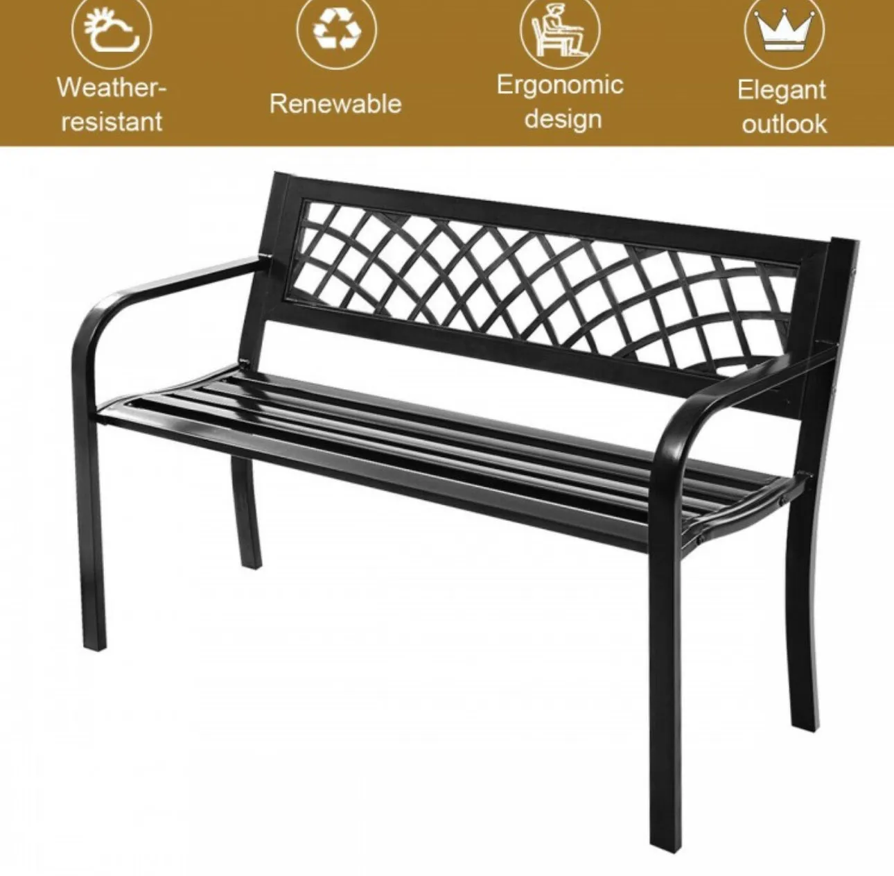 Heavy Duty Bench Steel Frame Deck For Outdoor Patio Deck
