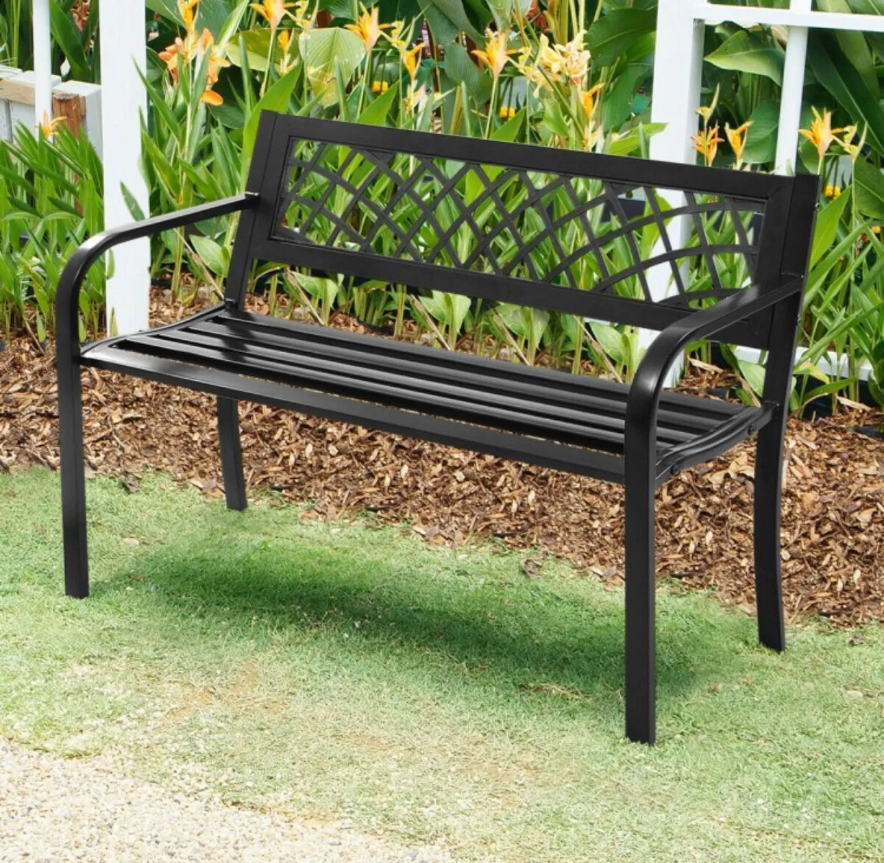 Heavy Duty Bench Steel Frame Deck For Outdoor Patio Deck