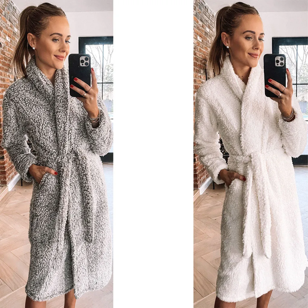 Hygge Hooded Plush Sherpa Robe