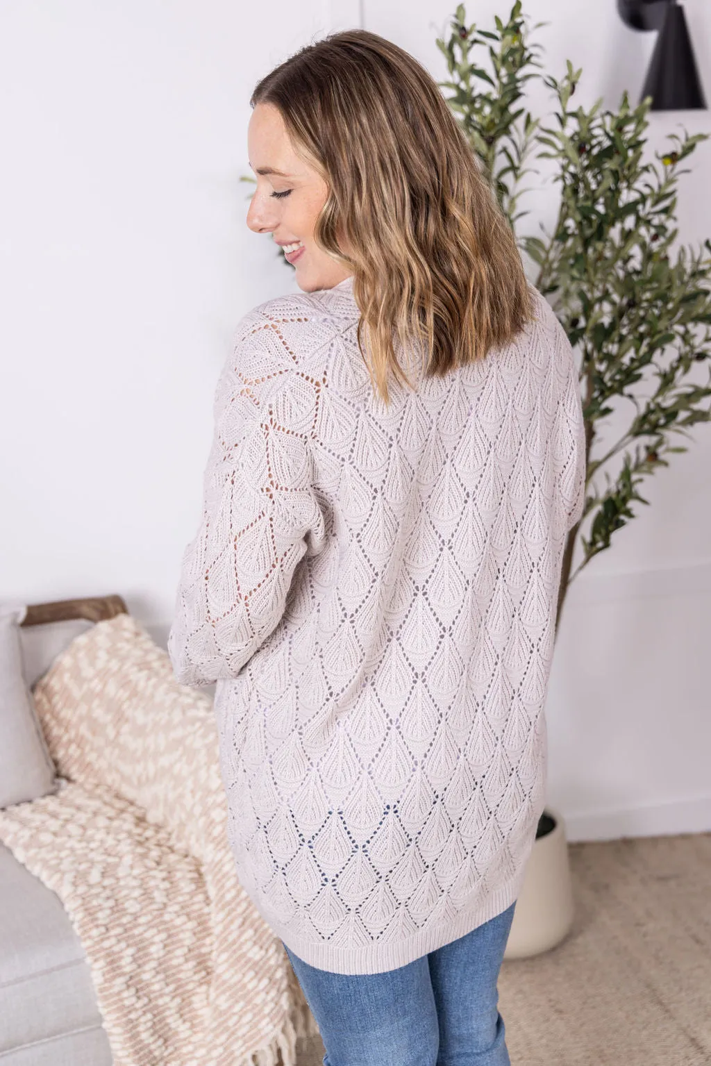 IN PRODUCTION Open Knit Cardigan - Neutral