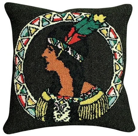 Indian Maiden Decorative Pillow