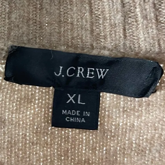 J. Crew XL Alpaca Wool Oversized Slouchy Supersoft Turtleneck Sweater Longline