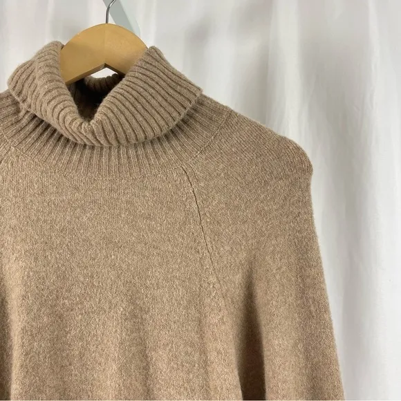 J. Crew XL Alpaca Wool Oversized Slouchy Supersoft Turtleneck Sweater Longline