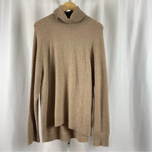 J. Crew XL Alpaca Wool Oversized Slouchy Supersoft Turtleneck Sweater Longline