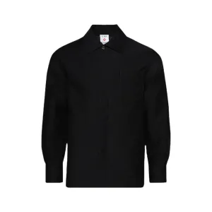 JACQUARD COTTON SHACKET BLACK