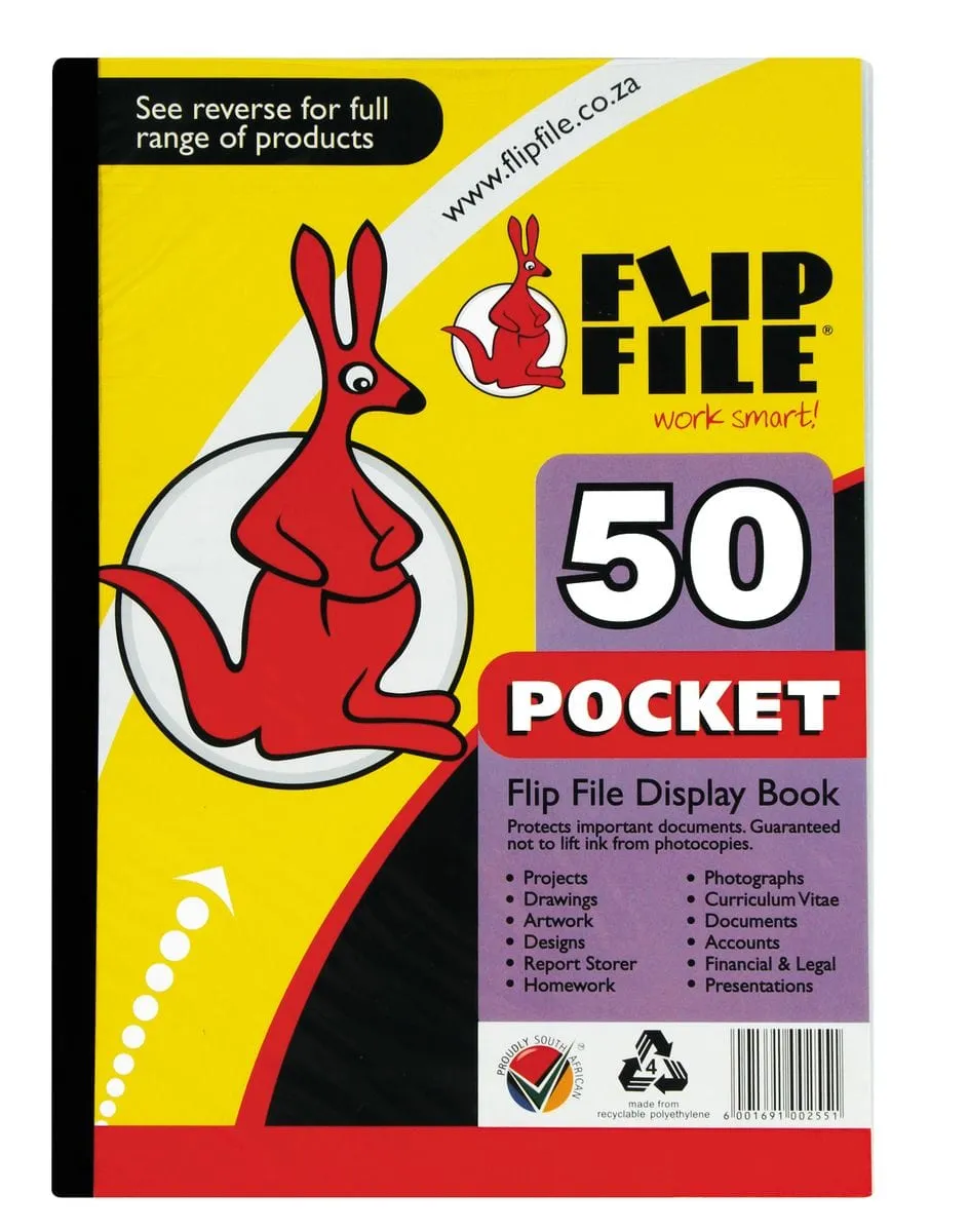kangaroo Flip File A4 50 Pocket