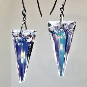 LARGE CRYSTAL ICE PICK EARRINGS