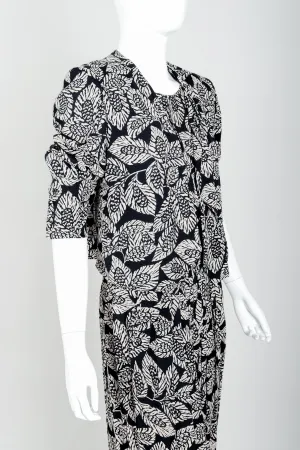 Leaf Print Jacket, Tank & Pant Ensemble