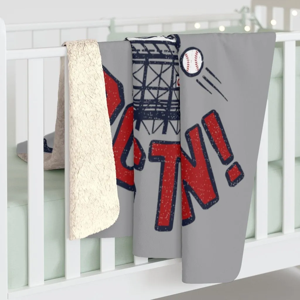 Let's Go Boston Hometown Sherpa Fleece Blanket