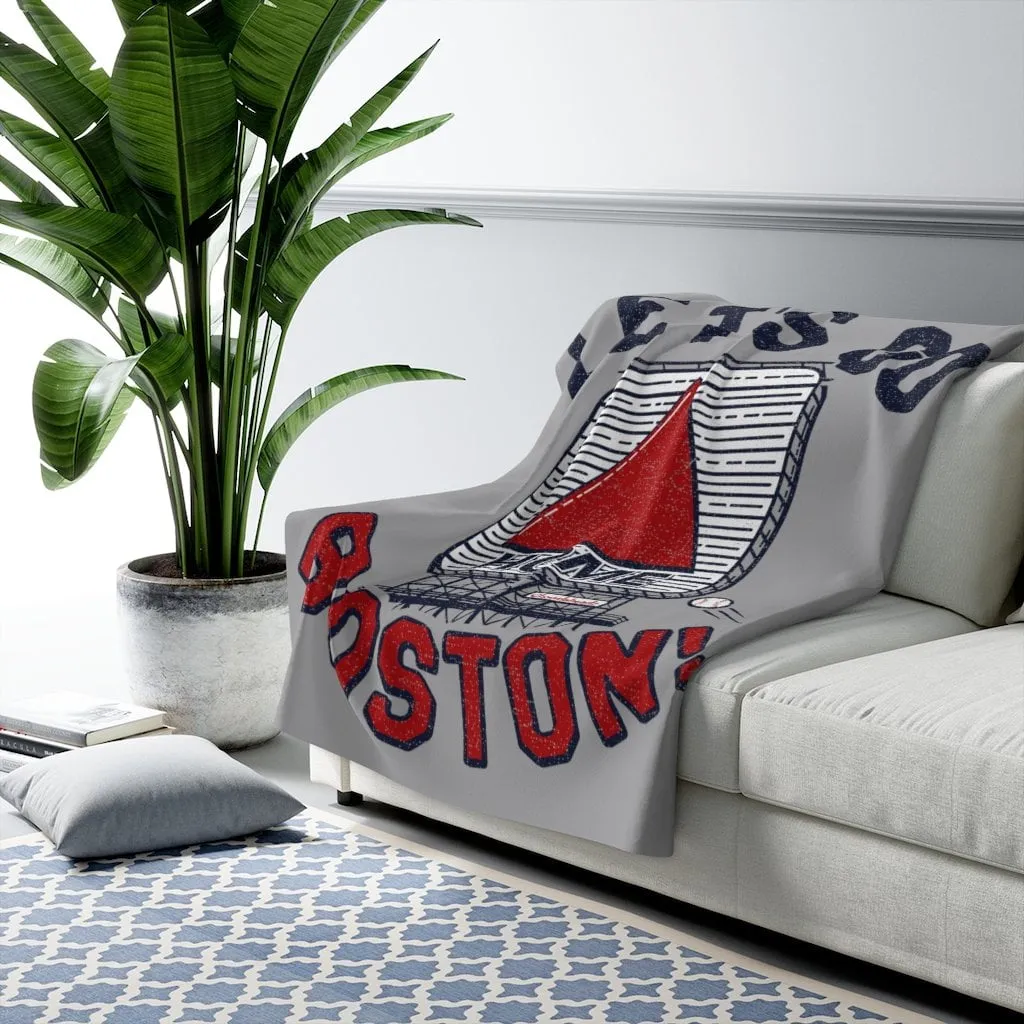 Let's Go Boston Hometown Sherpa Fleece Blanket