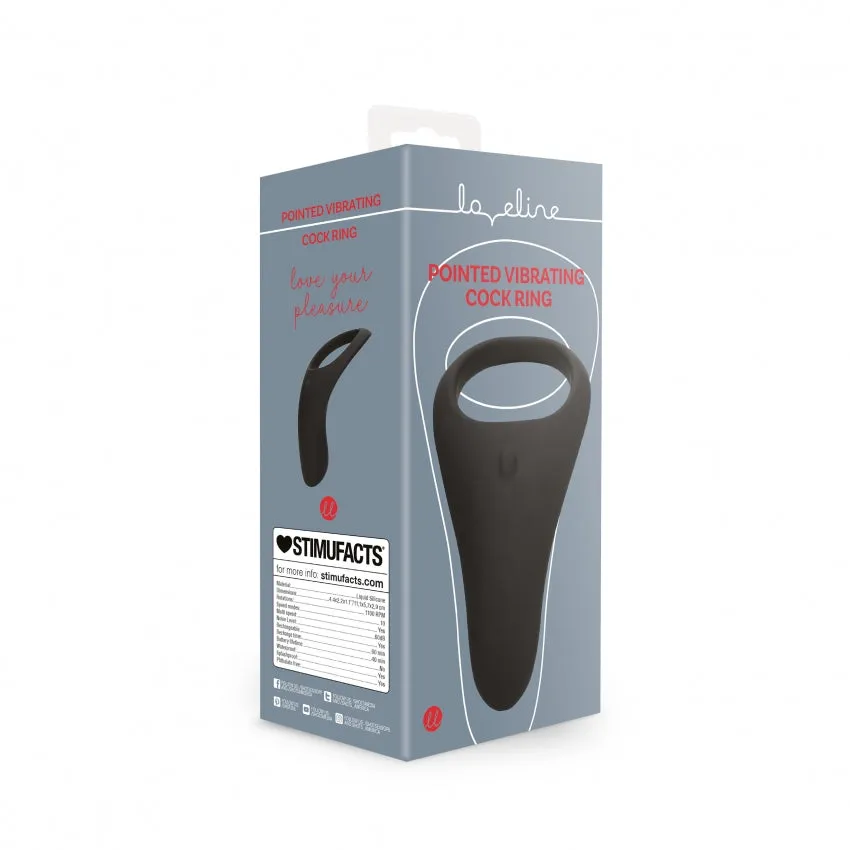 Loveline Pointed Anneau Pénis Vibrant Noir