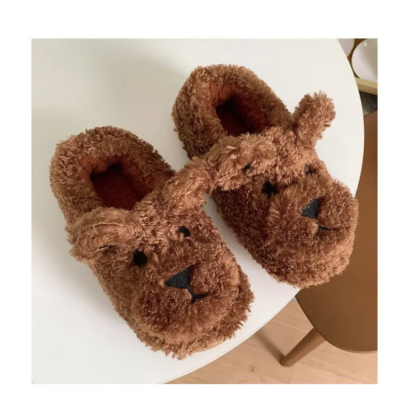 Lovely plush cotton bear shoes UB3485