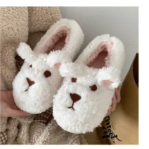 Lovely plush cotton bear shoes UB3485