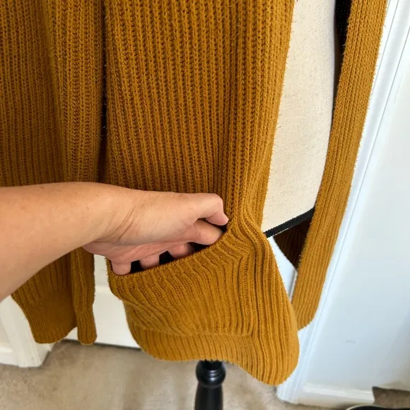 Madewell Nolan Ribbed Open Front Cozy Cardigan
