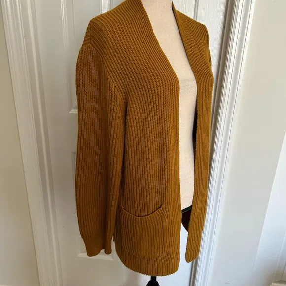 Madewell Nolan Ribbed Open Front Cozy Cardigan