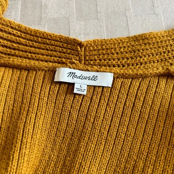 Madewell Nolan Ribbed Open Front Cozy Cardigan