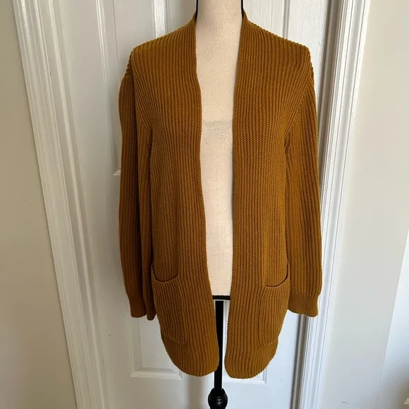 Madewell Nolan Ribbed Open Front Cozy Cardigan