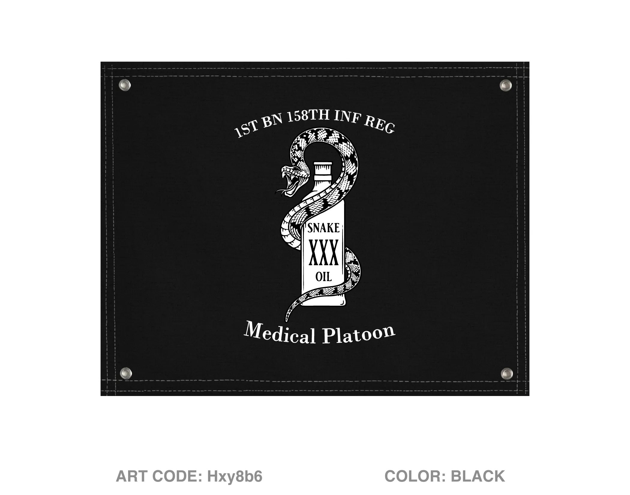 MEDICAL PLATOON, HHC, 1ST BN, 158TH INF REG  Banner Flag - Hxy8b6