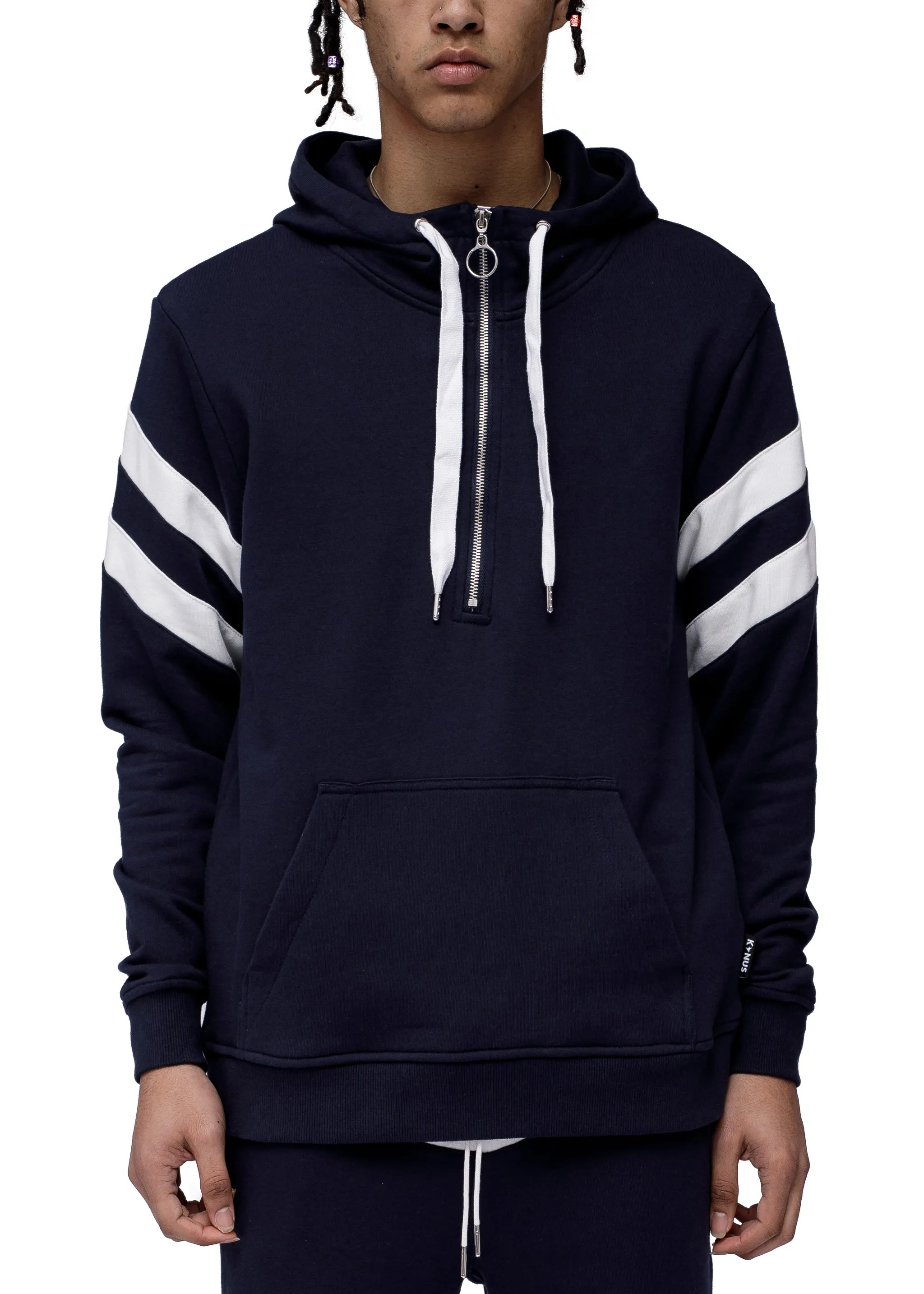 Men's Half Zip Pullover Hoodie in Navy
