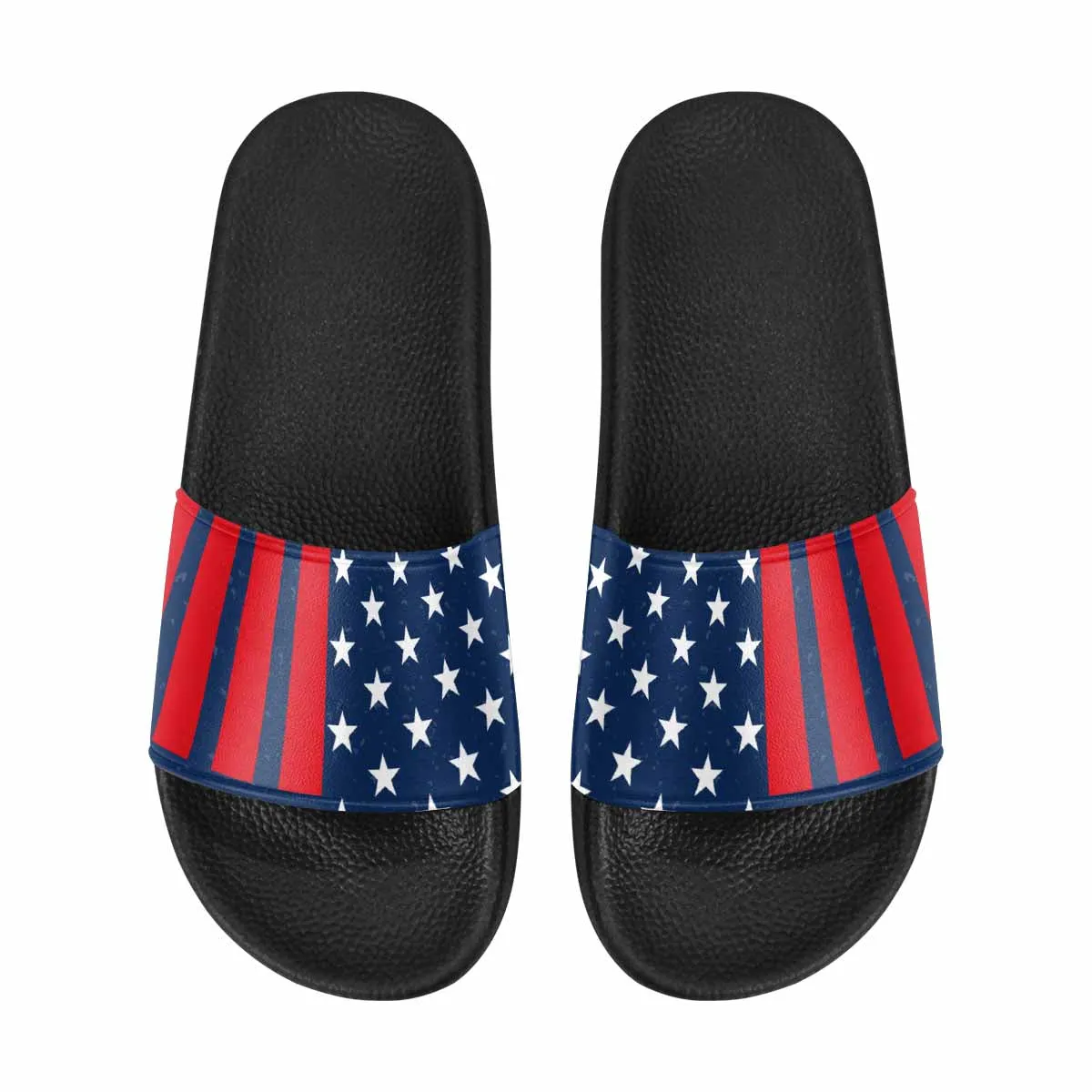 Mens Slide Sandals - Stars and Stripes Print