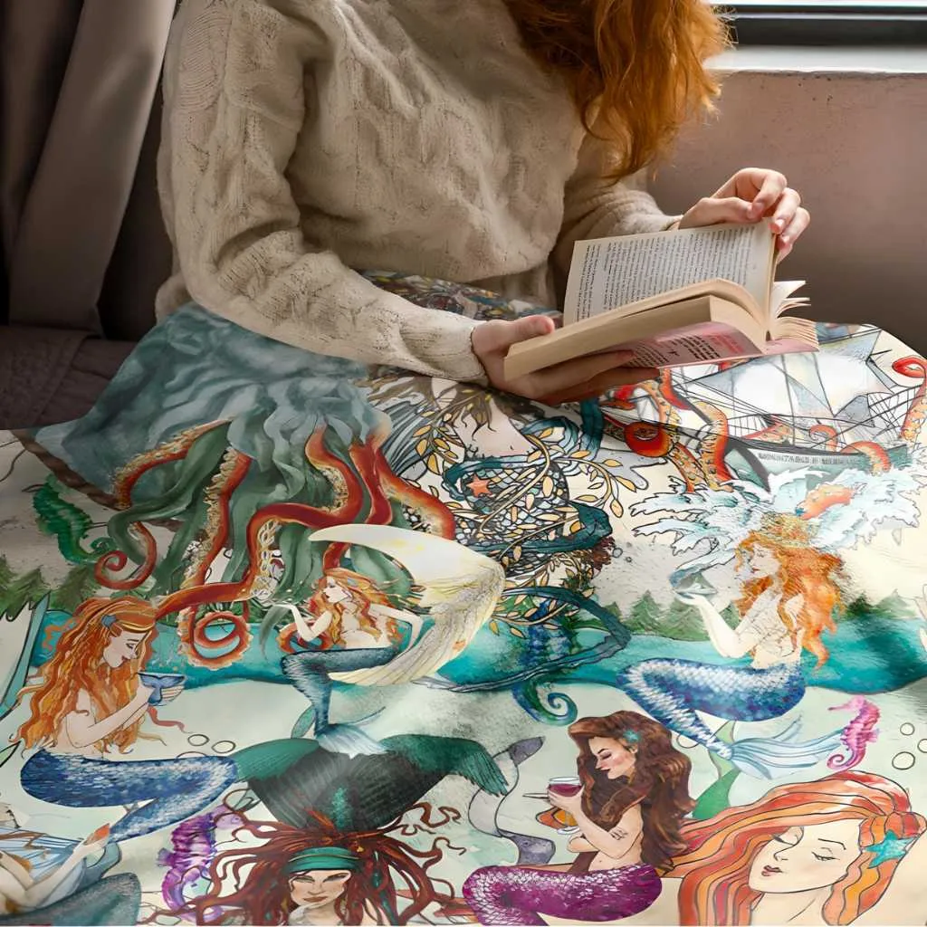 Mermaid Tribe Plush Blanket