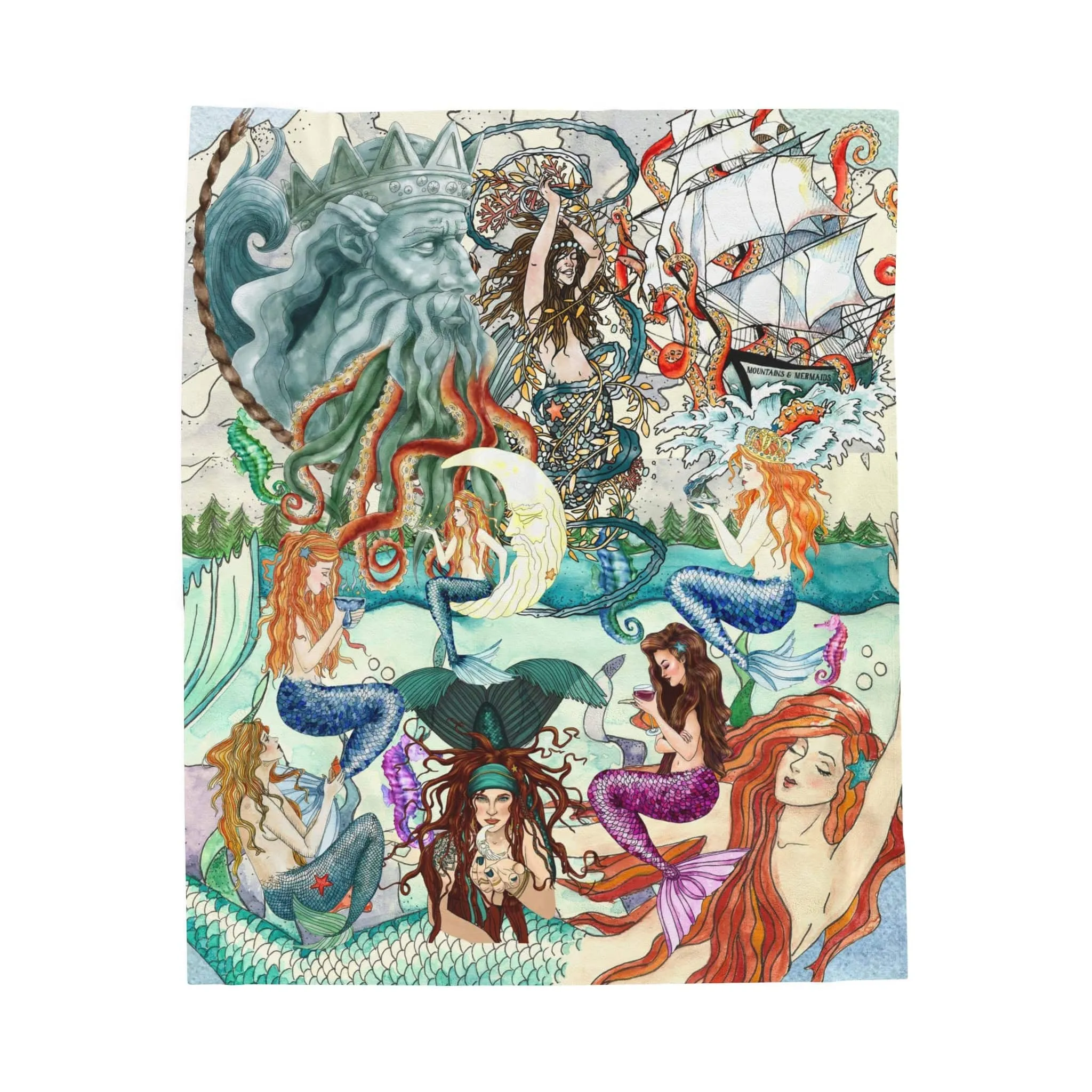 Mermaid Tribe Plush Blanket