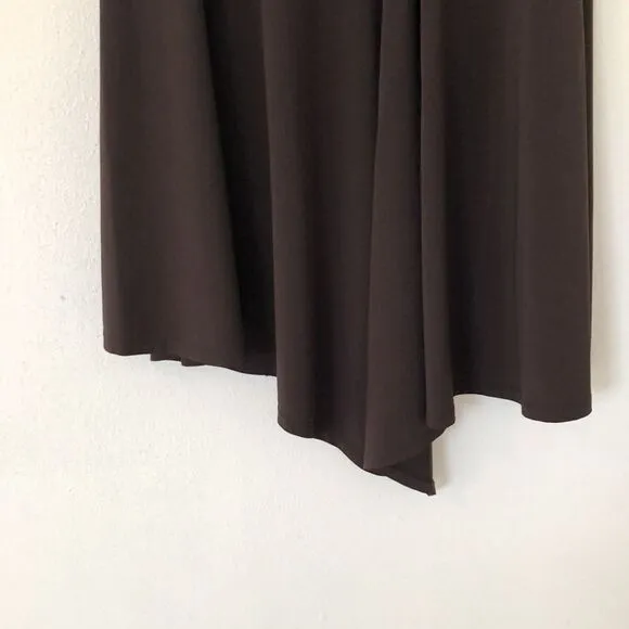 Michael, Micheal Kors Brown Asymmetrical Hem MIDI Skirt Size M