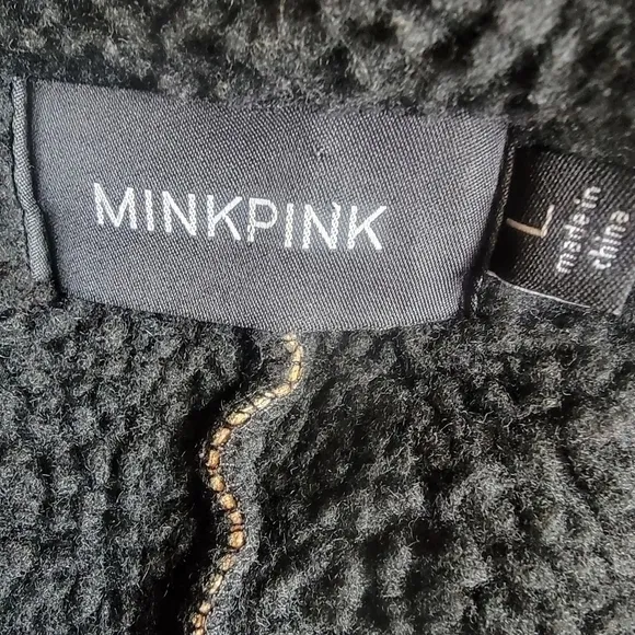 MINKPINK Leopard floral Sherpa Jacket size large
