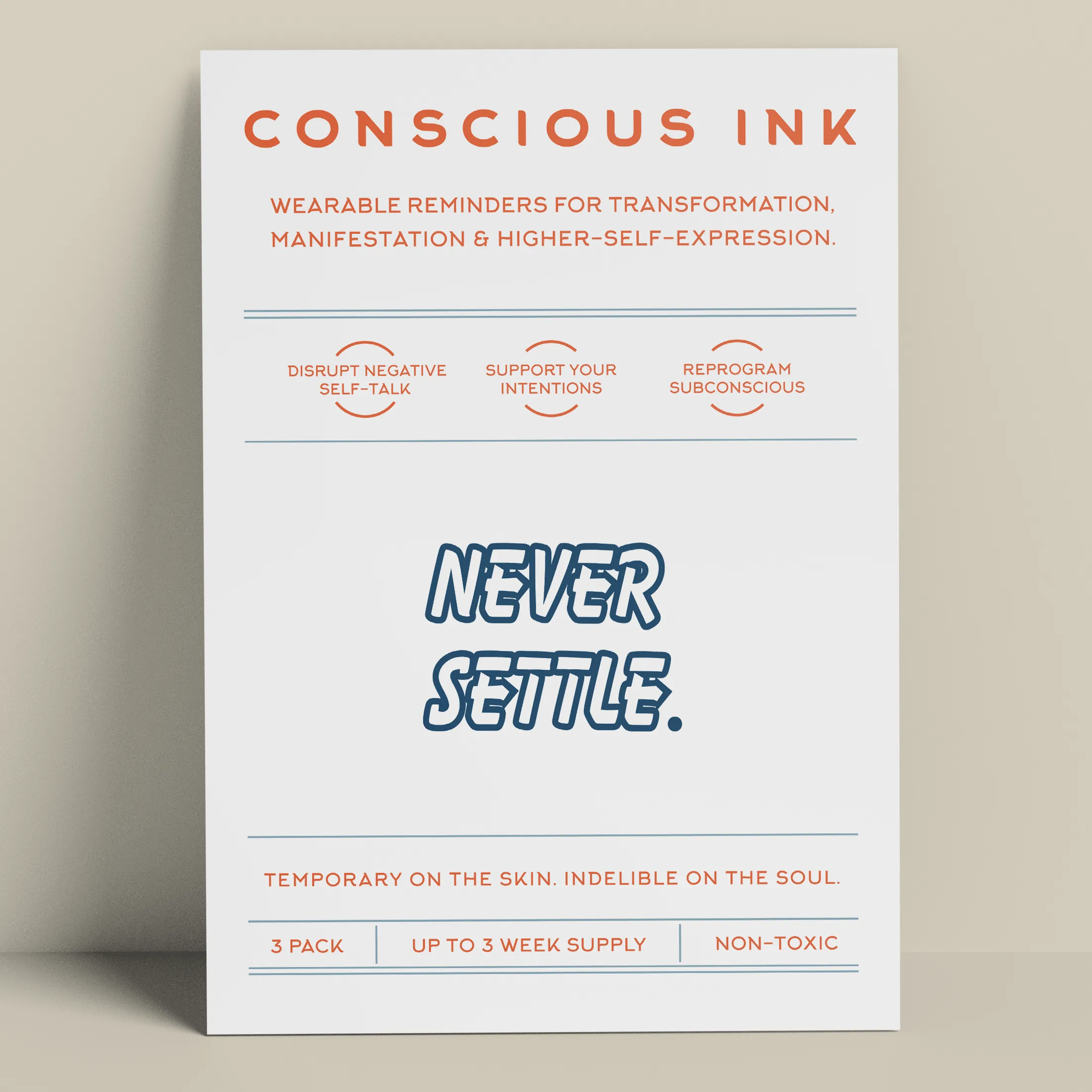 Never Settle Manifestation Tattoo