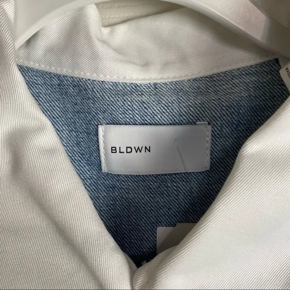 NEW Bldwn Avery Contrast Collar Denim Jacket