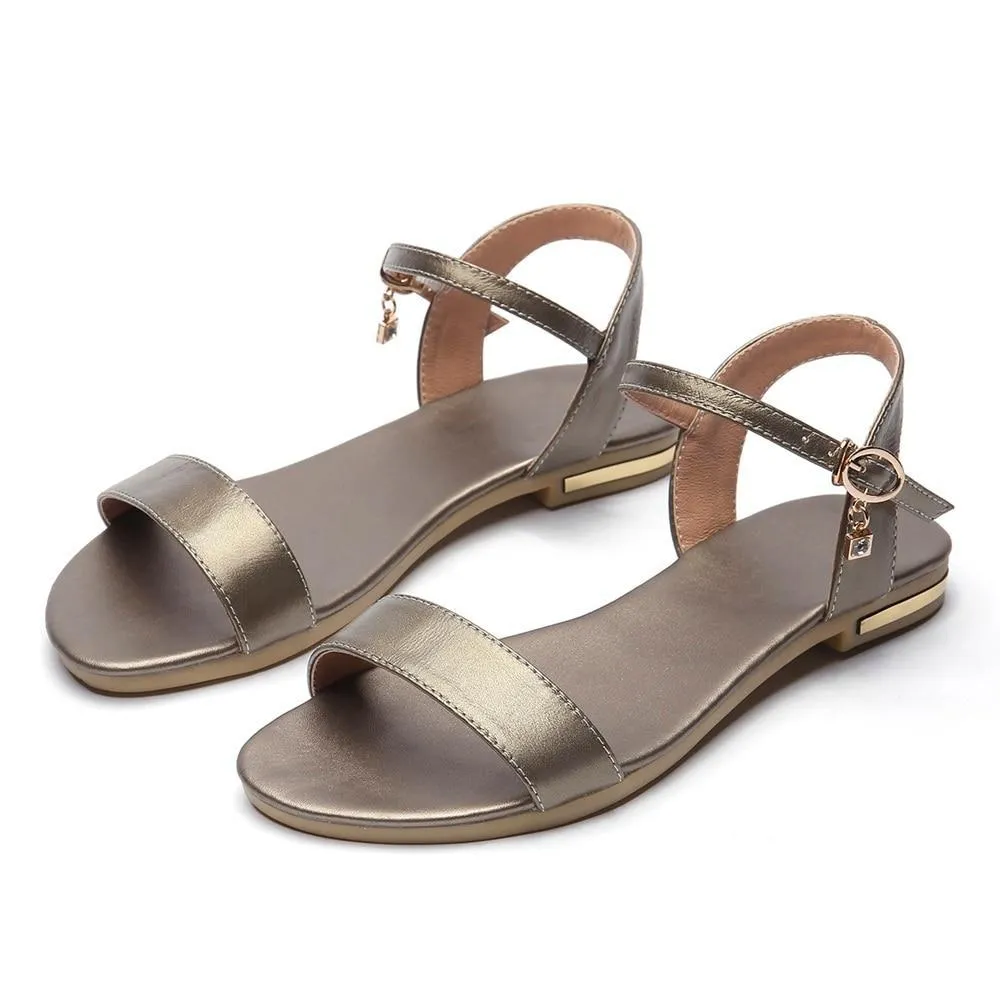 New genuine leather sandals women shoes