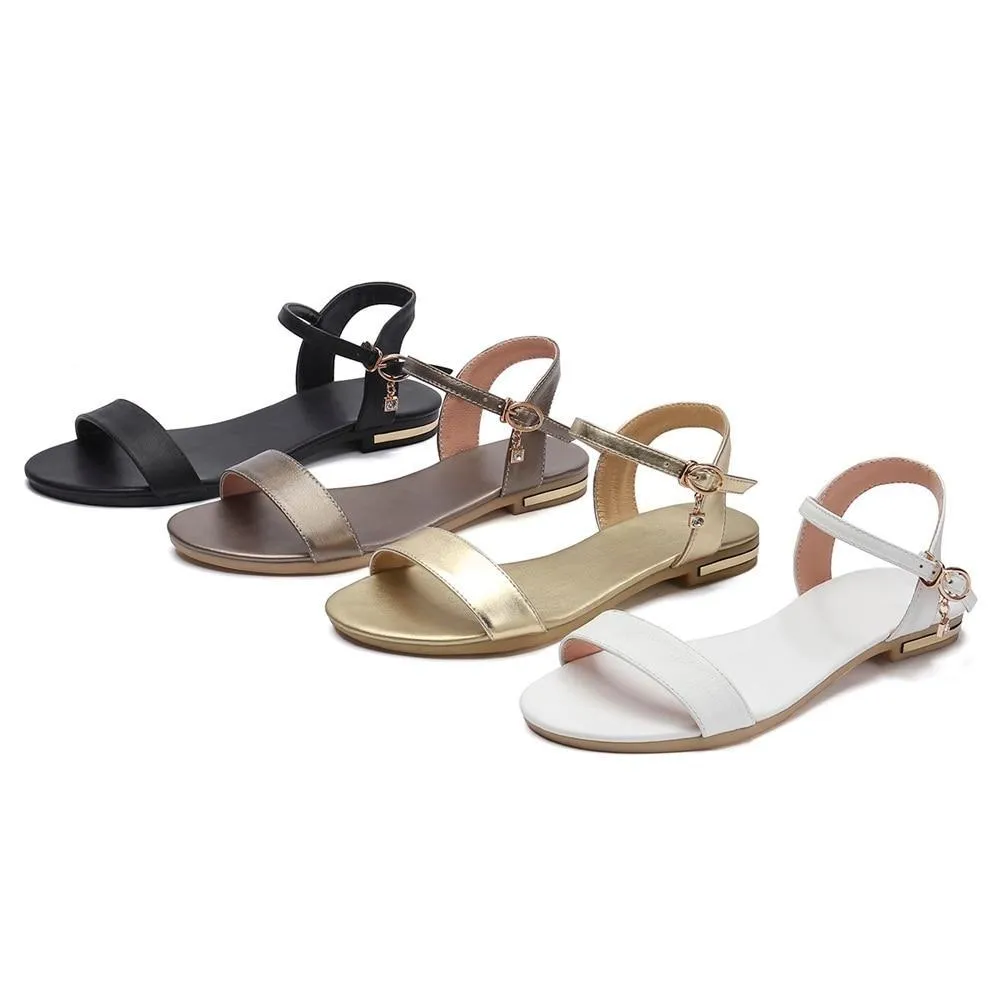 New genuine leather sandals women shoes