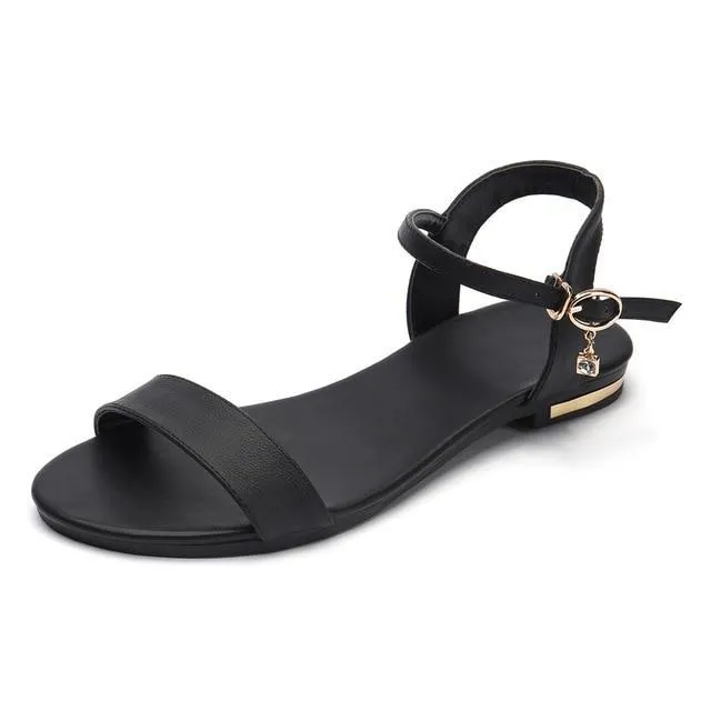 New genuine leather sandals women shoes
