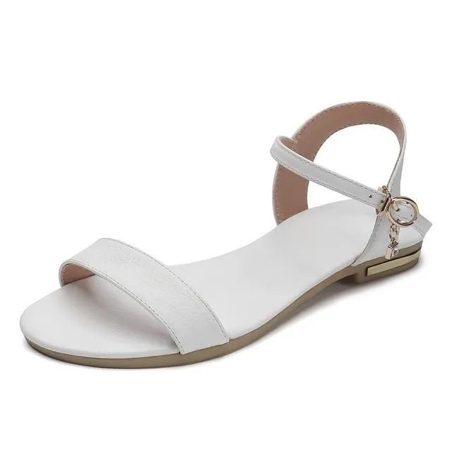 New genuine leather sandals women shoes