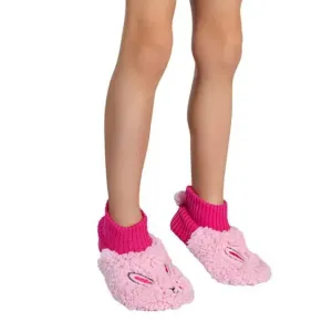 NEW K.Bell Kid's Sherpa Slippers | 2 Pack!! Includes Pink Rabbit & White Llama, Sz L Fits Kids Sz 13-4 (6-10 Year) Retails $15