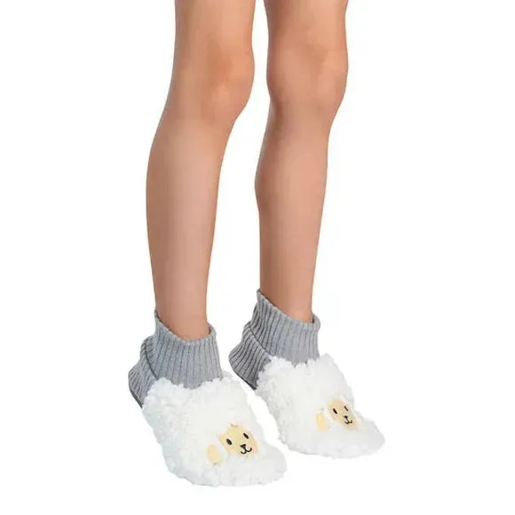 NEW K.Bell Kid's Sherpa Slippers | 2 Pack!! Includes Pink Rabbit & White Llama, Sz L Fits Kids Sz 13-4 (6-10 Year) Retails $15