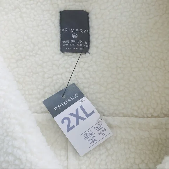 NEW Suede Sherpa Lined Winter Jacket Creamy White