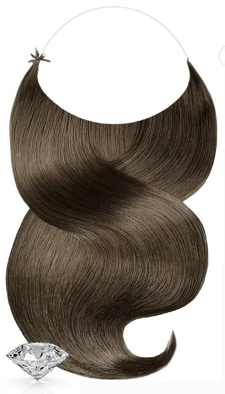 One-Piece / Hallo Hair  Extensions Light Natural Brown