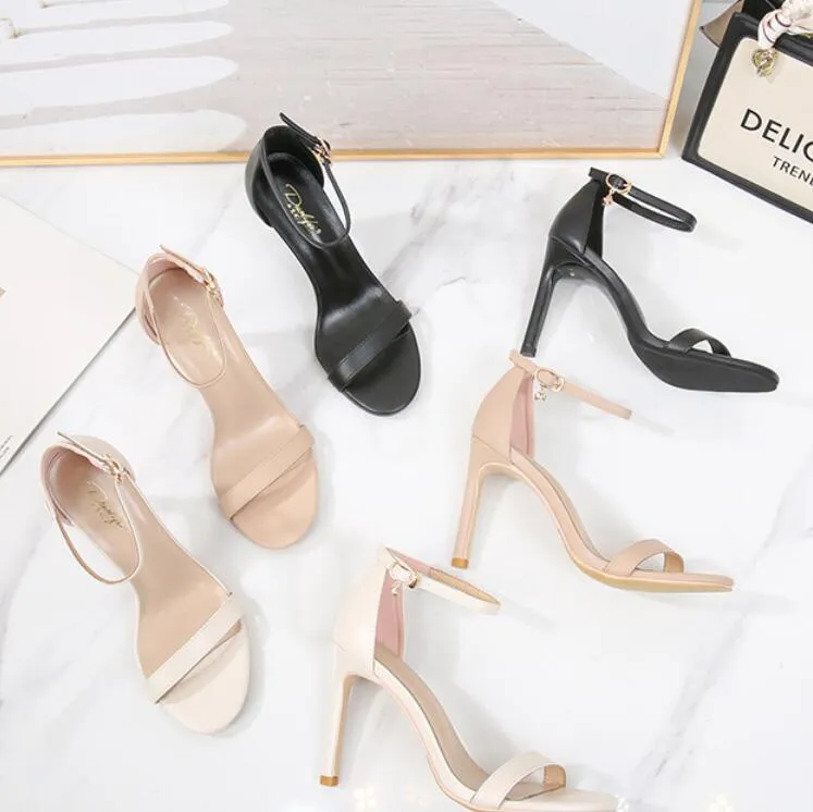 Open Toe Ankle Strap Heels GS237(6/8/10cm Heel)