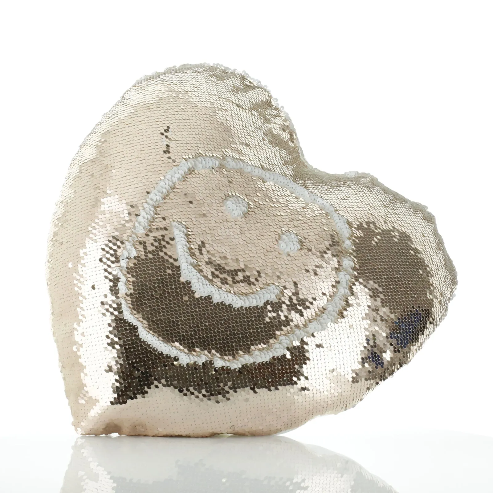 Personalised Sequin Heart Cushion with Giraffe Blue Ice creams and Cute Text