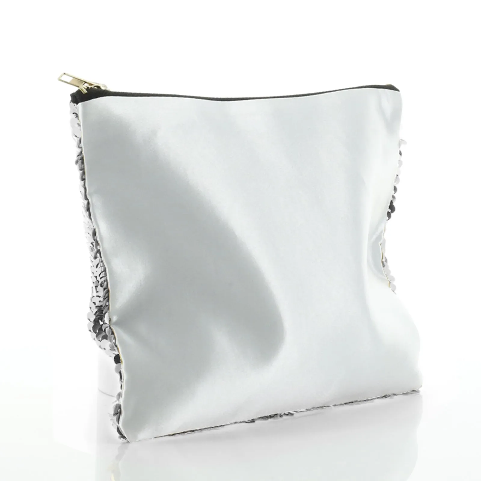 Personalised Sequin Zip Bag with Welcoming Text and Relaxing Mum and Baby Pandas