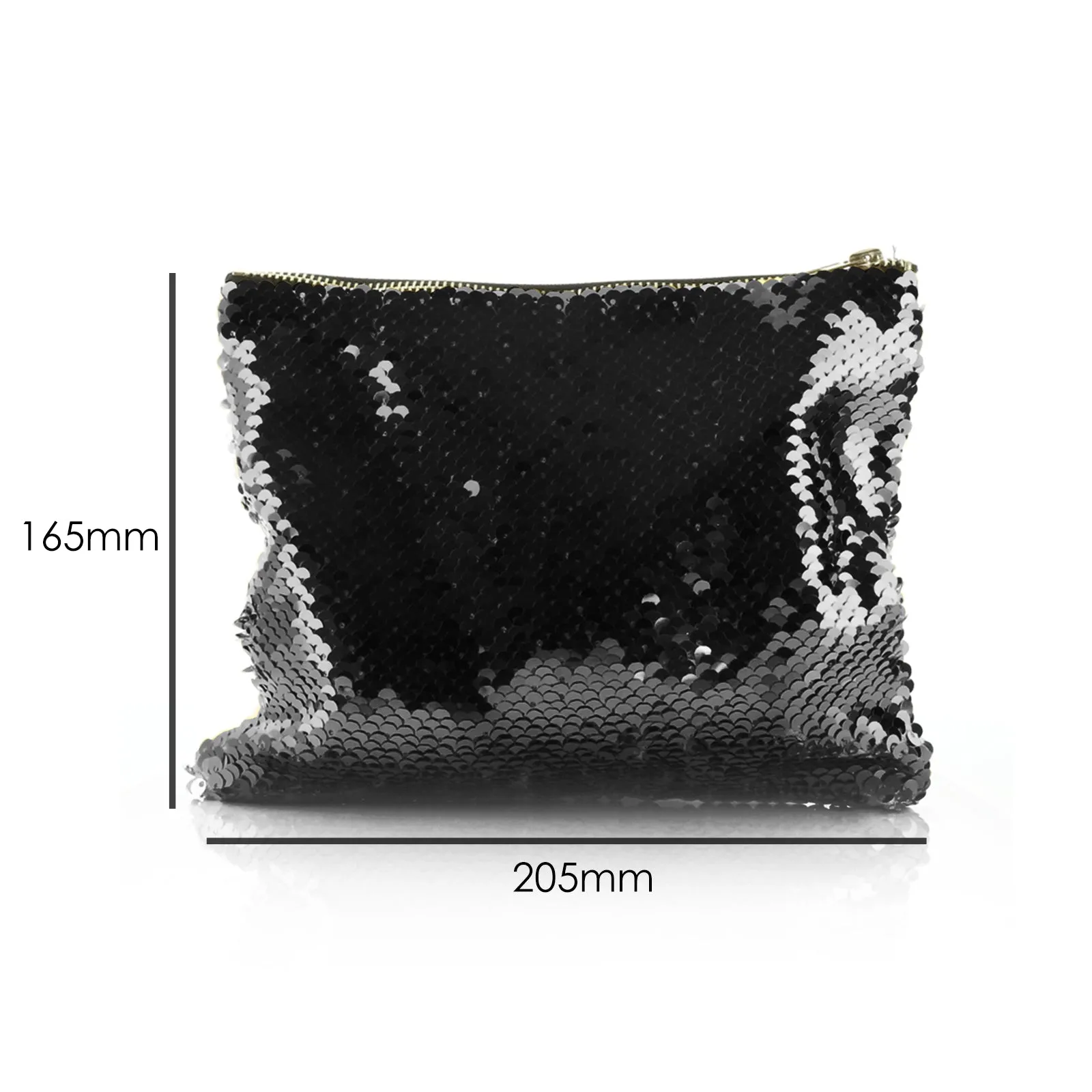 Personalised Sequin Zip Bag with Welcoming Text and Relaxing Mum and Baby Pandas
