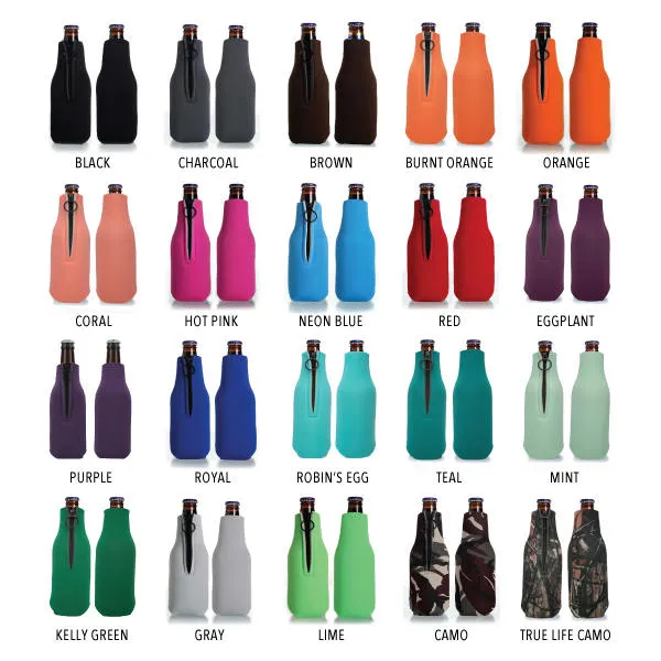 Pet Illustration - Zippered Bottle Collapsible Foam Cooler #21Z