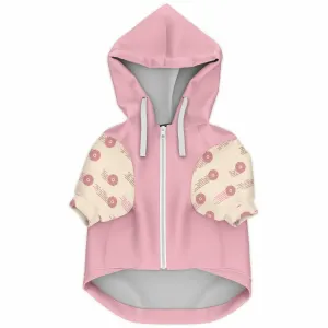 Pink Cherry Blossom Athletic Dog Zip-Up Hoodie