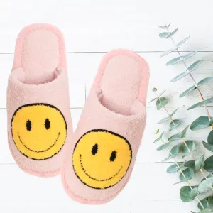 Pink Smiley Slippers
