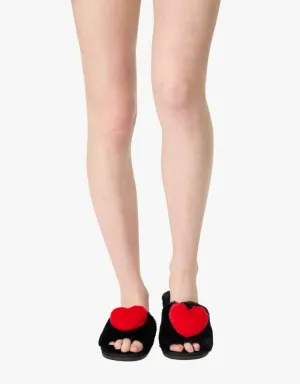 PJ Salvage Love Slippers in Black