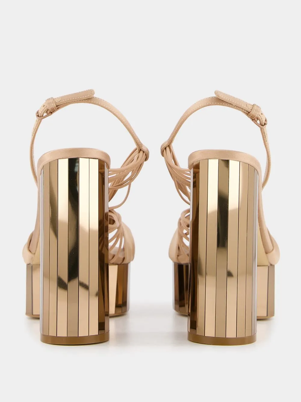 Platform Sandal With Mirrored Heel